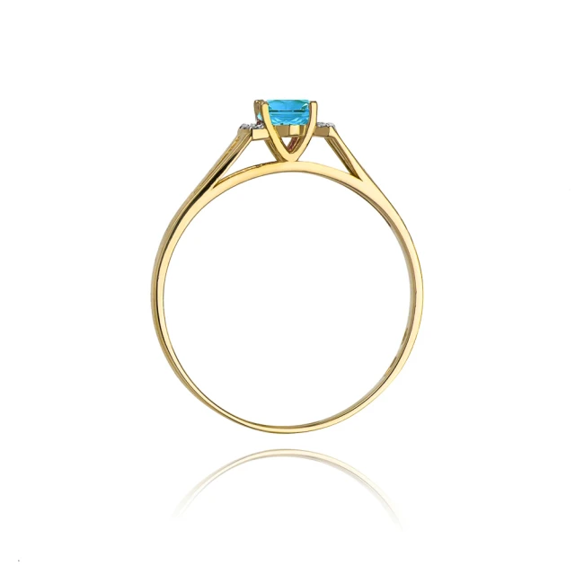 Goldring 585 mit Diamanttopaz 0,50ct