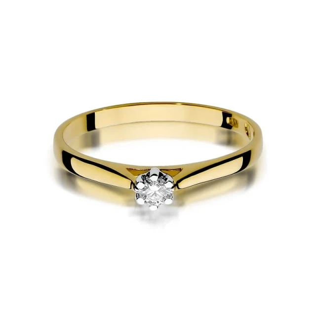 Gold Ring 585 mit Diamant Diamant Diamant 0.09ct