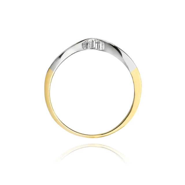 Gold Ring 585 mit Diamant Diamant Diamant 0.04ct