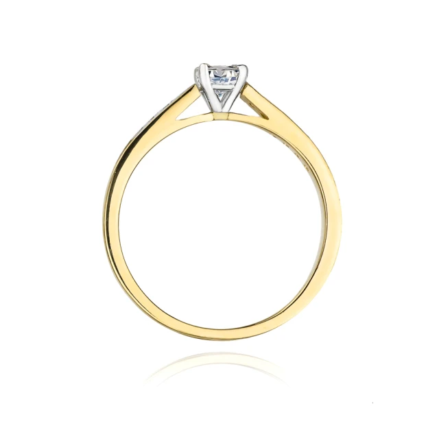 Gold Ring 585 mit Diamant Diamant Diamant 0.36ct