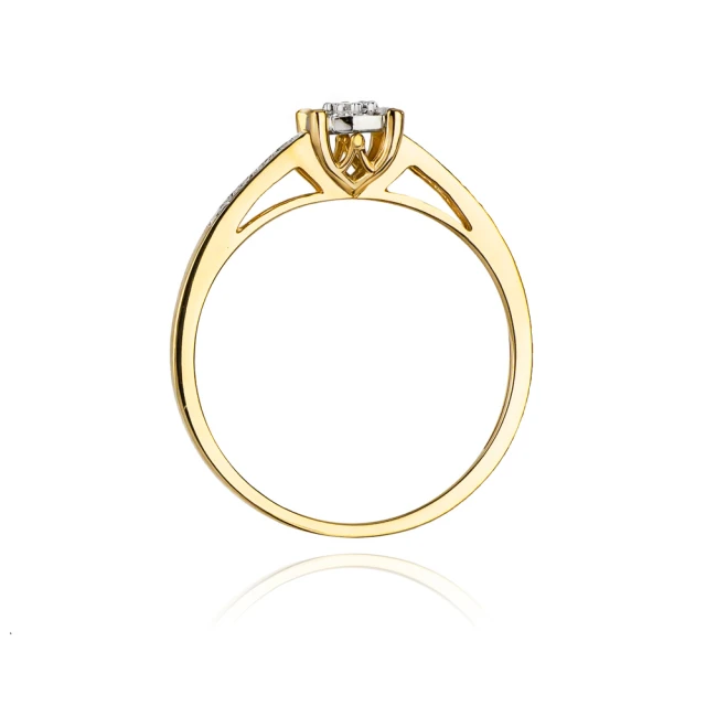 Gold Ring 585 mit Diamant Diamant Diamant 0.12ct