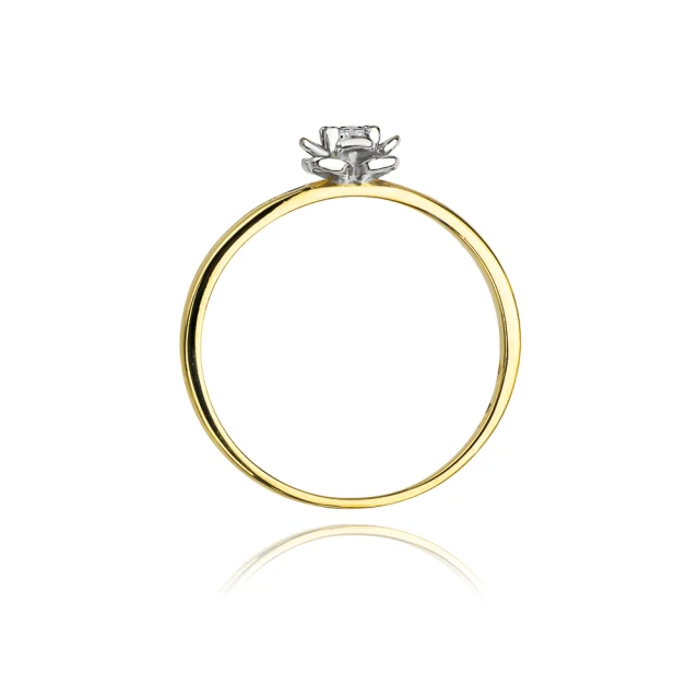 Gold Ring 585 mit Diamant Diamant Diamant 0.10ct