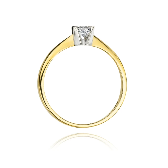 Gold Ring 585 mit Diamant Diamant Diamant 0.12ct