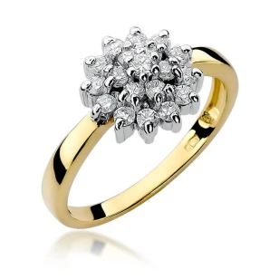 Złoty pierścionek z diamentem EY-4 0,40ct