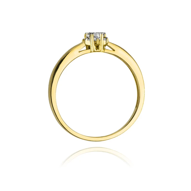 Gold Ring 585 mit Diamant Diamant Diamant 0.15ct