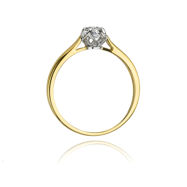 Gold Ring 585 mit Diamant Diamant Diamant 0.15ct