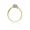 Złoty pierścionek z diamentem EY-62 0,15ct | ERgold
