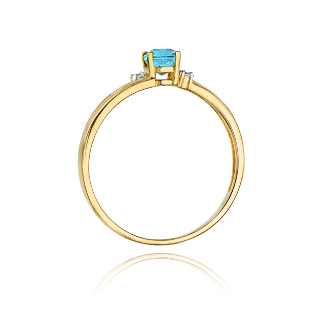 Goldring 585 mit Diamanttopaz 0,50ct