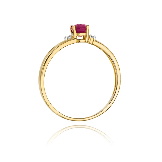 Gold Ring 585 mit Diamant Rubin 0,60ct