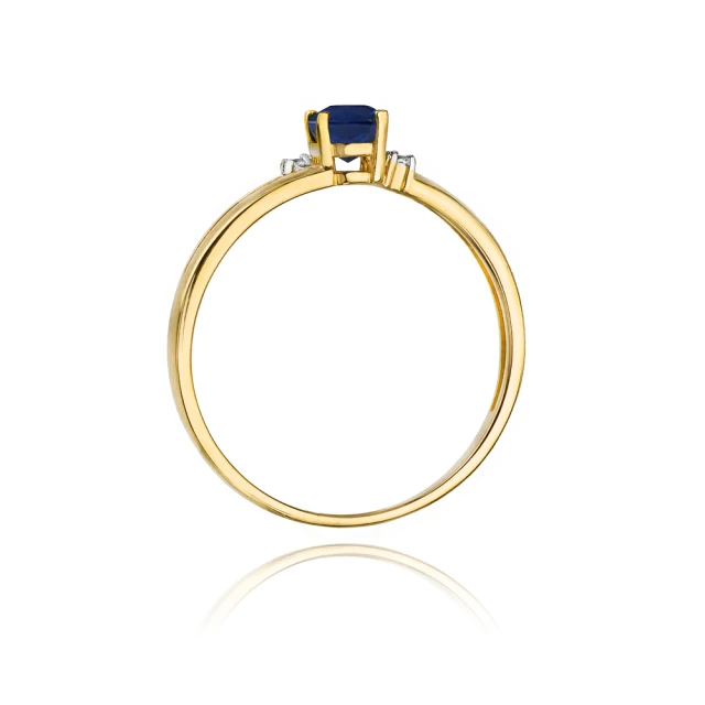 Goldring 585 mit Diamant Saphir 0,70ct