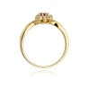 Złoty pierścionek z diamentem EY-72 ametyst | ERgold