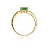 Złoty pierścionek z diamentem EY-77 szmaragd | ERgold