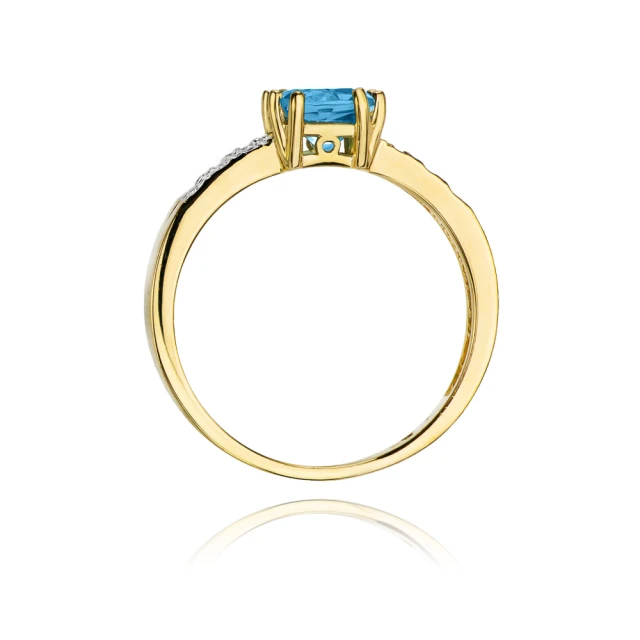 Goldring 585 mit Diamanttopaz 0,70ct