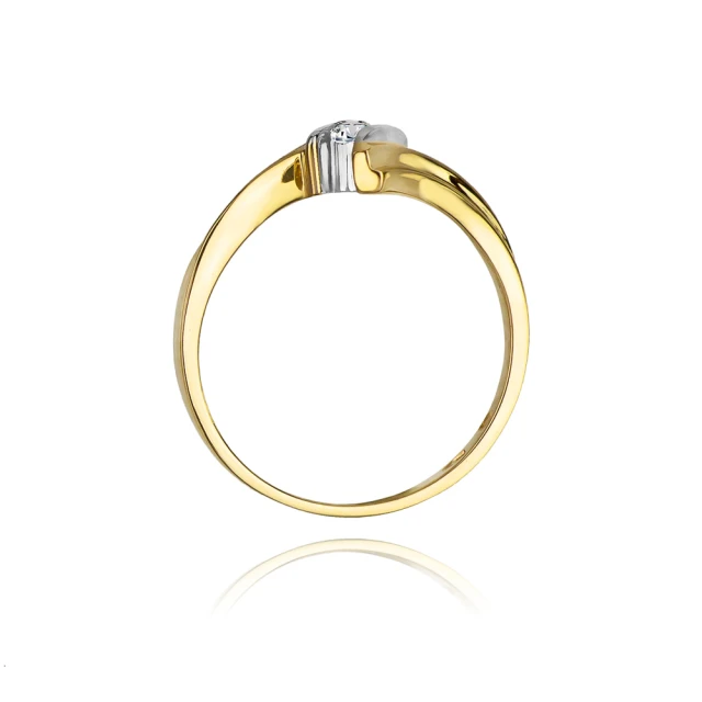 Gold Ring 585 mit Diamant Diamant Diamant 0.08ct