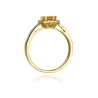 Złoty pierścionek z diamentem EY-87 cytryn | ERgold