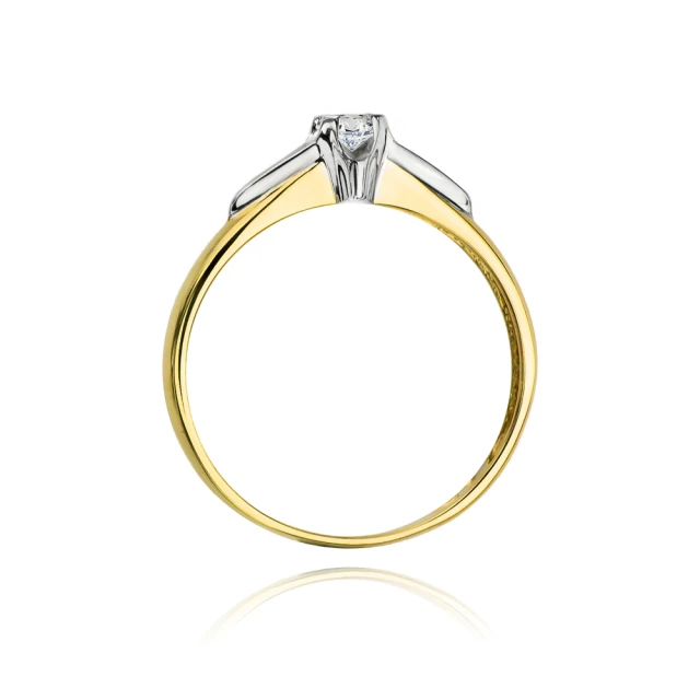 Gold Ring 585 mit Diamant Diamant Diamant 0.10ct