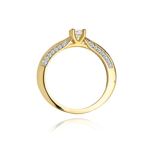 Gold Ring 585 mit Diamant Diamant Diamant 0.44ct