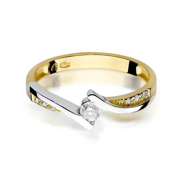 Gold Ring 585 mit Diamant Diamant Diamant 0.16ct