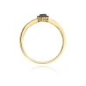 Goldener Diamantring EY-91 schwarze Diamanten | ergold