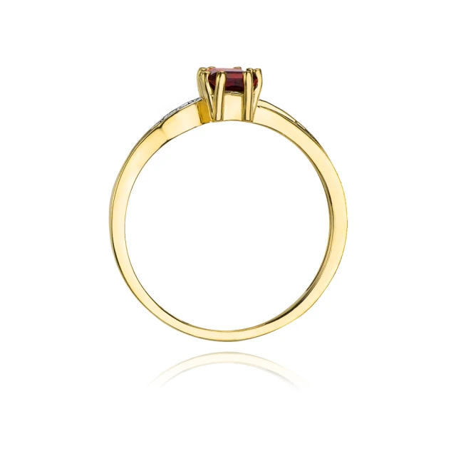 Gold Ring 585 mit Diamant Navy Blue 0.70ct