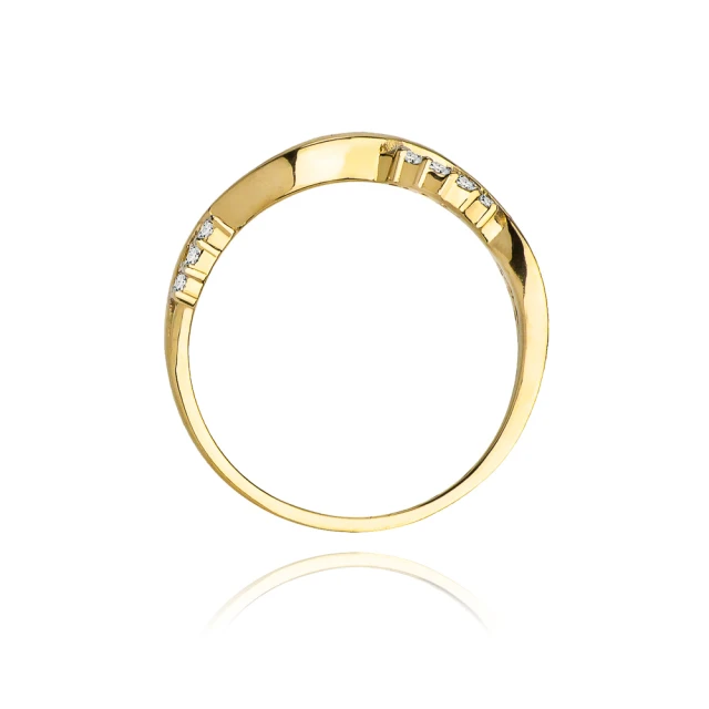 Gold Ring 585 mit Diamant Diamant Weiß 0.07ct