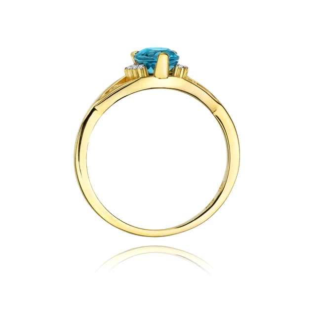 Gold Ring 585 mit Diamanttopaz 0,90ct