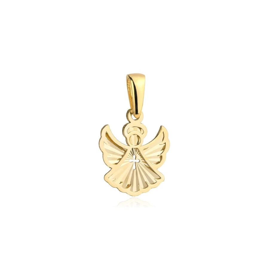 ⭐ Zawieszka złoty aniołek 585 z krzyżykiem ♥ Ergold