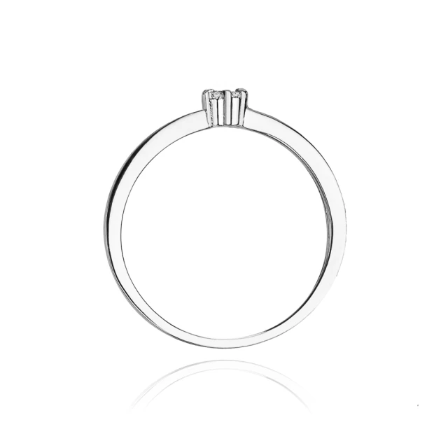 Gold Diamant Ring WeißGold EW-100 0.04ct