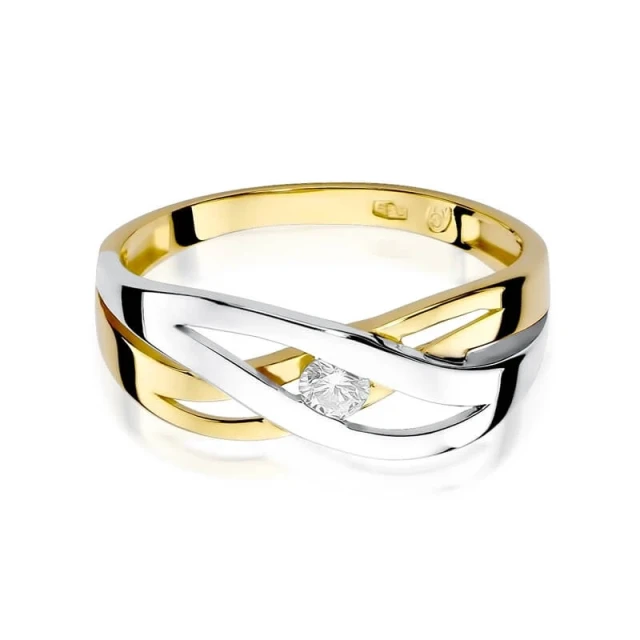 Gold Ring 585 mit Diamant Diamant Diamant 0.10ct