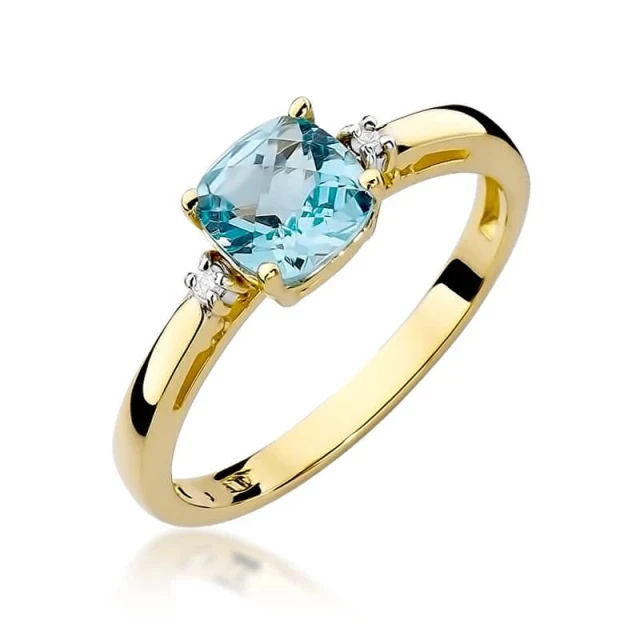 Goldring 585 mit Diamanttopaz 0,70ct