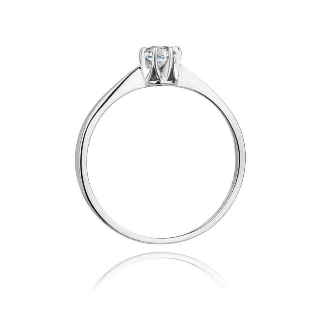 Gold Diamant Ring WeißGold EW-111 0.10ct