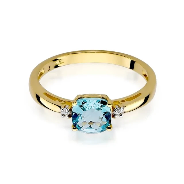 Goldring 585 mit Diamanttopaz 0,70ct