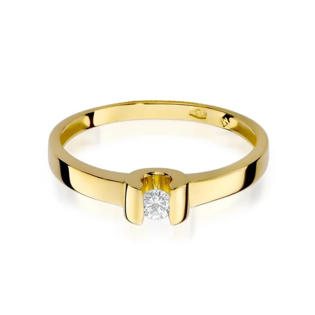 Gold Ring 585 mit Diamant Diamant Diamant 0.08ct