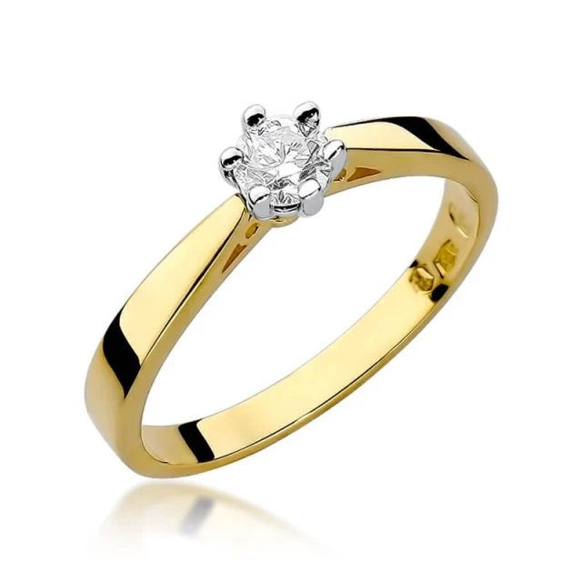 Gold Ring 585 mit Diamant Diamant Diamant 0.25ct