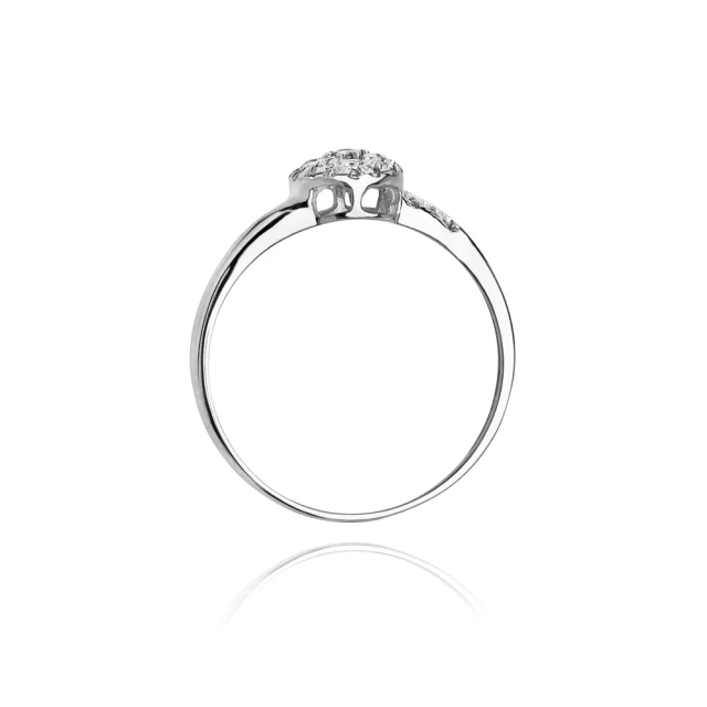 Złoty pierścionek z diamentem Białe złoto EW-18 0,20ct