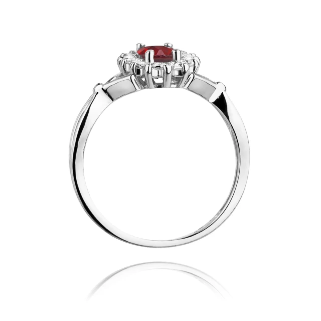 Gold Diamant Ring WeißGold EW-182 Rubin
