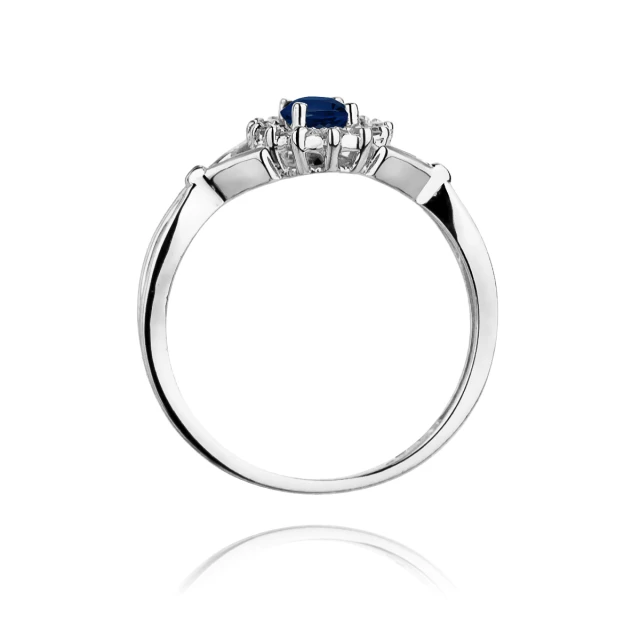 Gold Diamantring Weißgold EW-182 Saphir