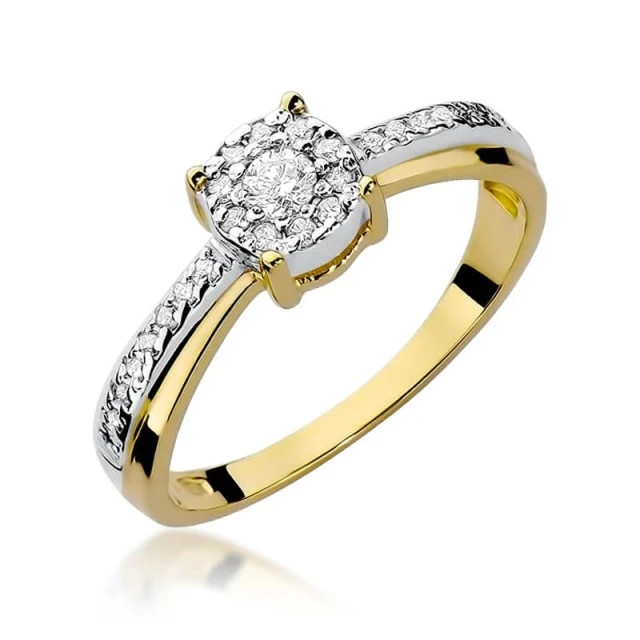 Gold Ring 585 mit Diamant Diamant Diamant 0.25ct