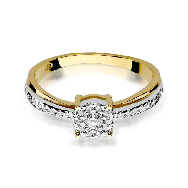 Gold Ring 585 mit Diamant Diamant Diamant 0.25ct