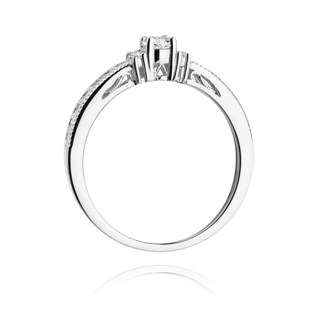 Gold Diamant Ring WeißGold EW-201 0.24ct