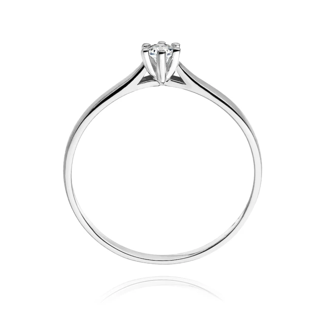 Gold Diamant Ring WeißGold EW-222 0.04ct