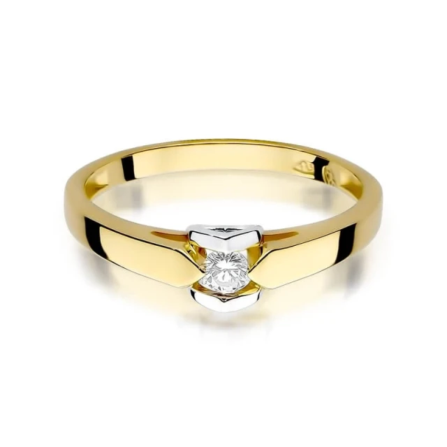 Gold Ring 585 mit Diamant Diamant Diamant 0.09ct