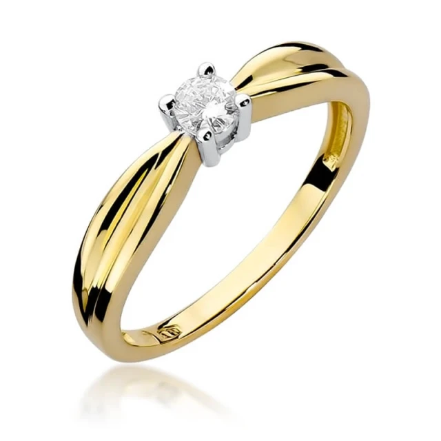 Gold Ring 585 mit Diamant Diamant Diamant 0.15ct