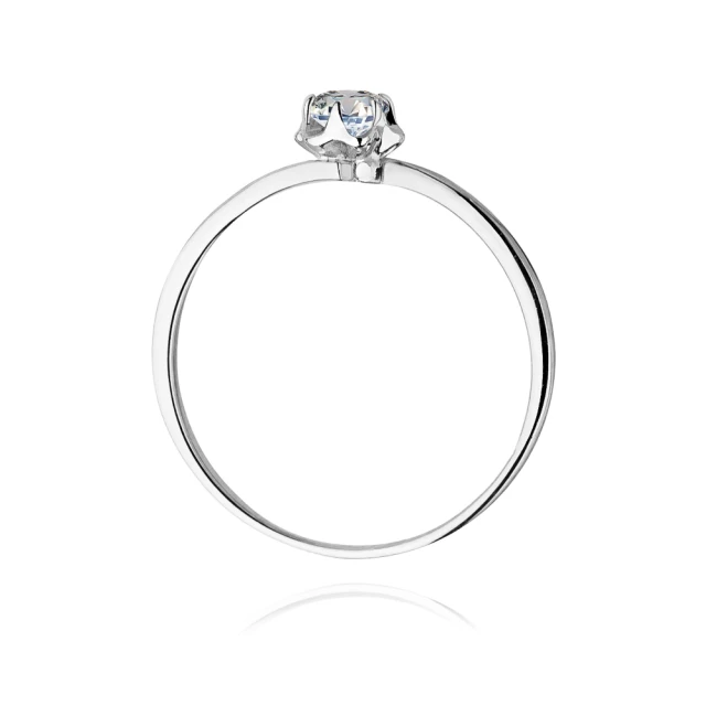 Gold Diamant Ring WeißGold EW-232 0.08ct
