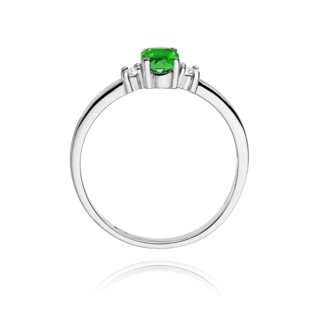 Gold Diamant Ring WeißGold EW-264 Emerald