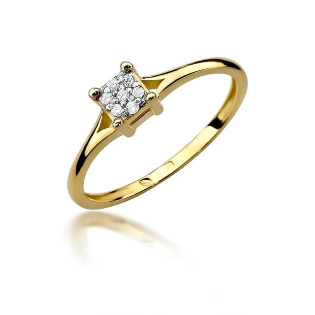 Gold Ring 585 mit Diamant Diamant Diamant 0.06ct