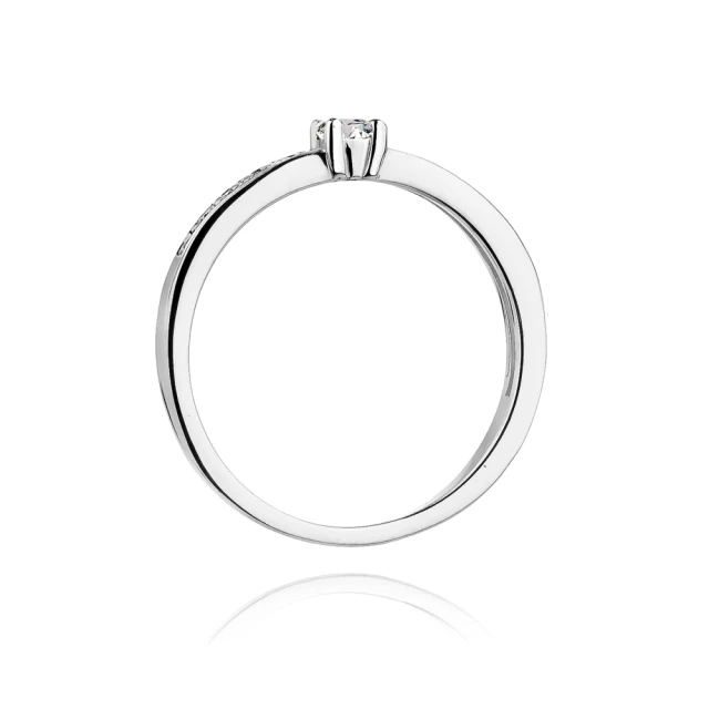 Gold Diamant Ring WeißGold EW-288 0.13ct