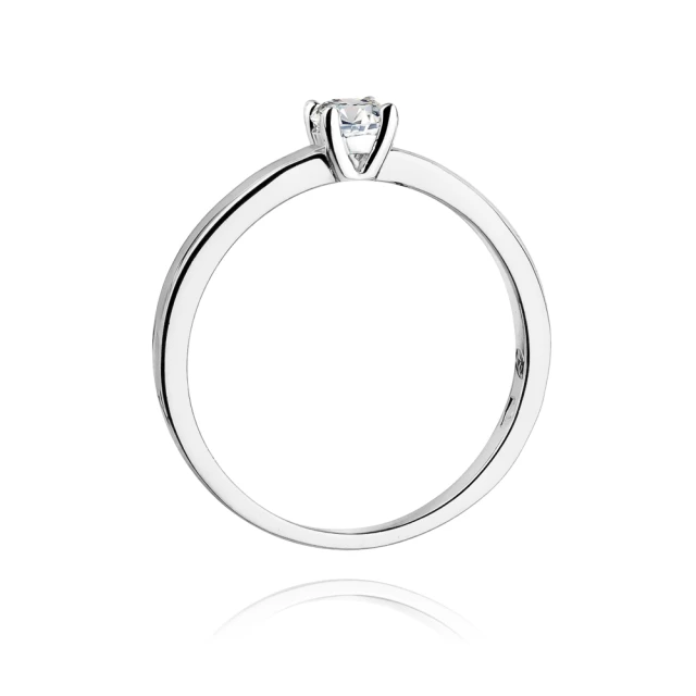 Diament pierścionek z białego złota 0,20ct
