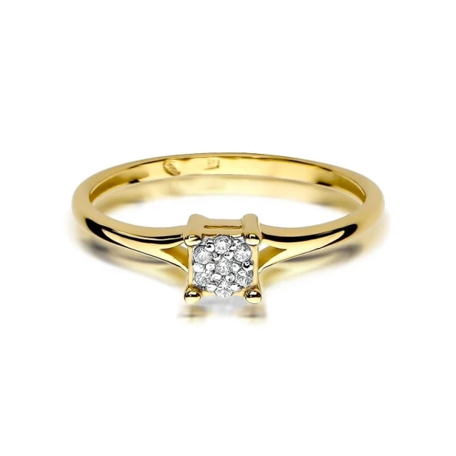 Gold Ring 585 mit Diamant Diamant Diamant 0.06ct