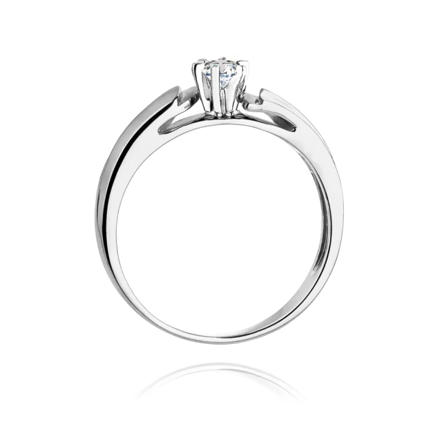 Pierścionek diament białe złoto 0,12ct